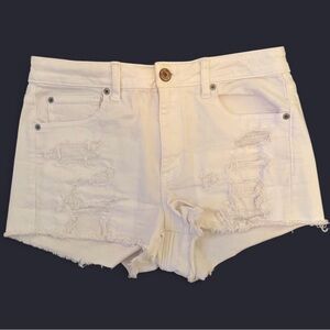American Eagle White High Rise Shorts
